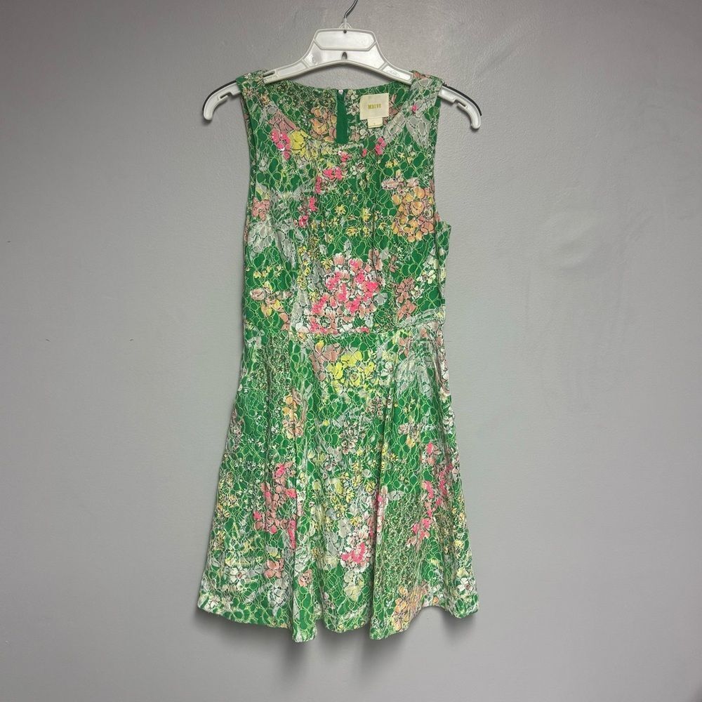 Anthropologie Maeve Dress size 0 green pink women’s